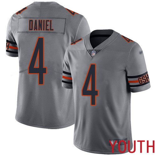 Chicago Bears Limited Silver Youth Chase Daniel Jersey NFL Football #4 Inverted Legend->chicago bears->NFL Jersey